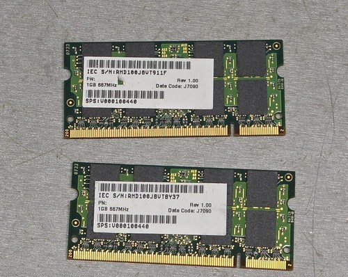 1gb 667mhz ddr2 laptop ram - 2x,