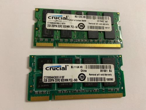 4gb 2x2gb pc2 - 4gb, laptop